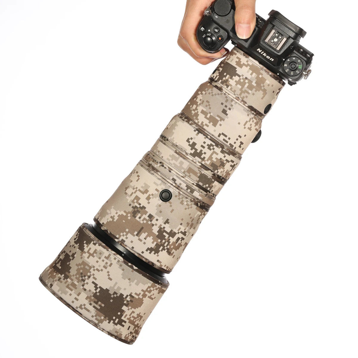 CHASING BIRDS camouflage lens coat for Nikon Z 180-600 mm F 5.6-6.3 VR waterproof and rainproof lens protective cover NIKKOR