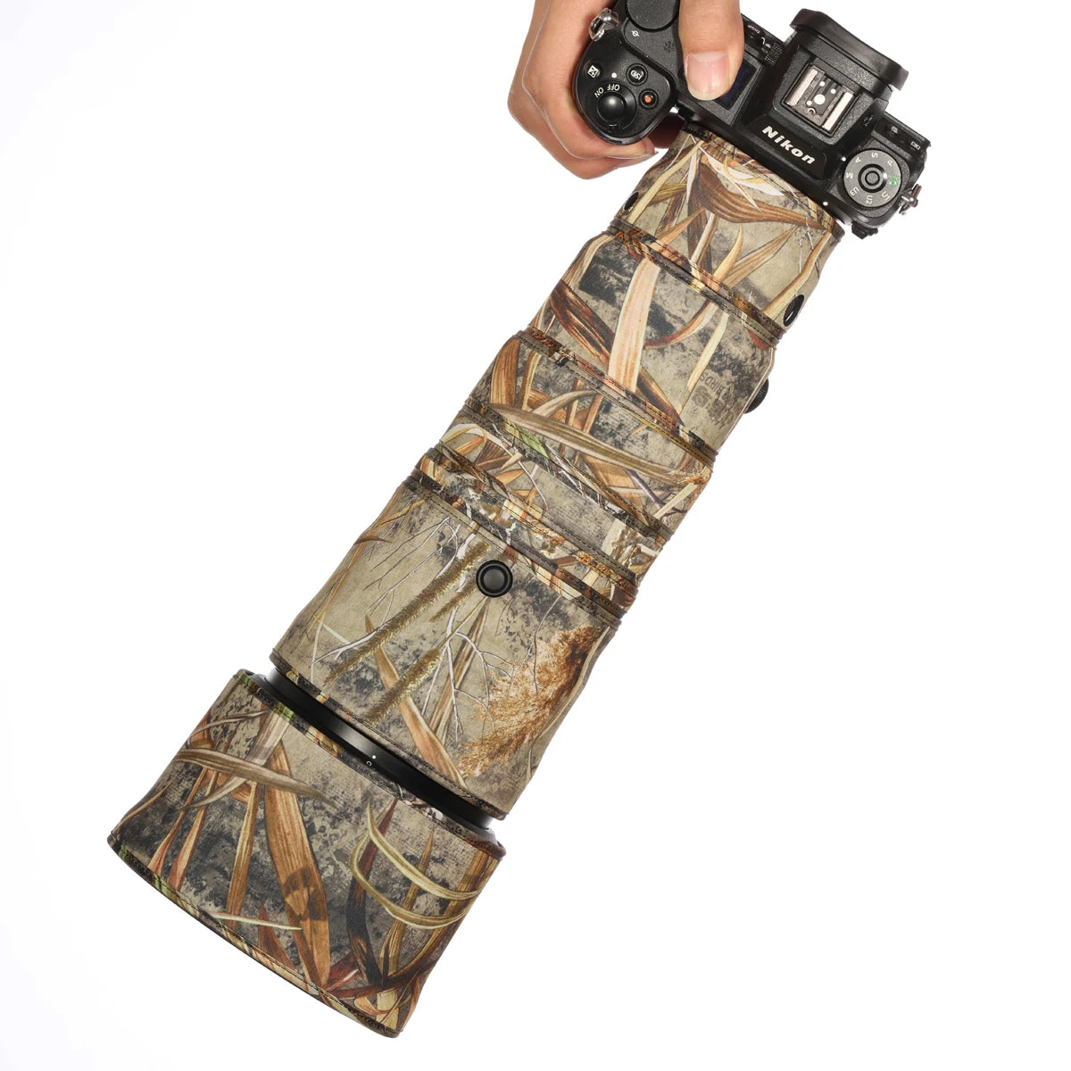 CHASING BIRDS camouflage lens coat for Nikon Z 180-600 mm F 5.6-6.3 VR waterproof and rainproof lens protective cover NIKKOR