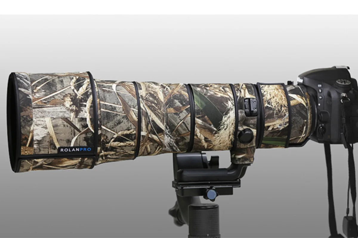 ROLANPRO Waterproof Lens Coat for Nikon AF-S 180-400mm F/4E TC1.4 FL ED VR Camouflage Lens Cover Guns Case Protective Seelve Cas