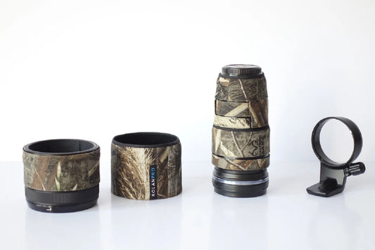 ROLANPRO Camouflage Lens Coat for Olympus M.ZD 40-150 F2.8 PRO Lens Protective Sleeve Waterproof Lens Cover Olympus 40 150 Case