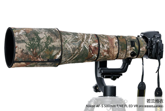 ROLANPRO Waterproof Lens Camo Coat for Nikon AF-S 500mm F/4E FL ED VR Cover Protective Sleeve Case Canon 500 f4e DSRL FOTO Bag
