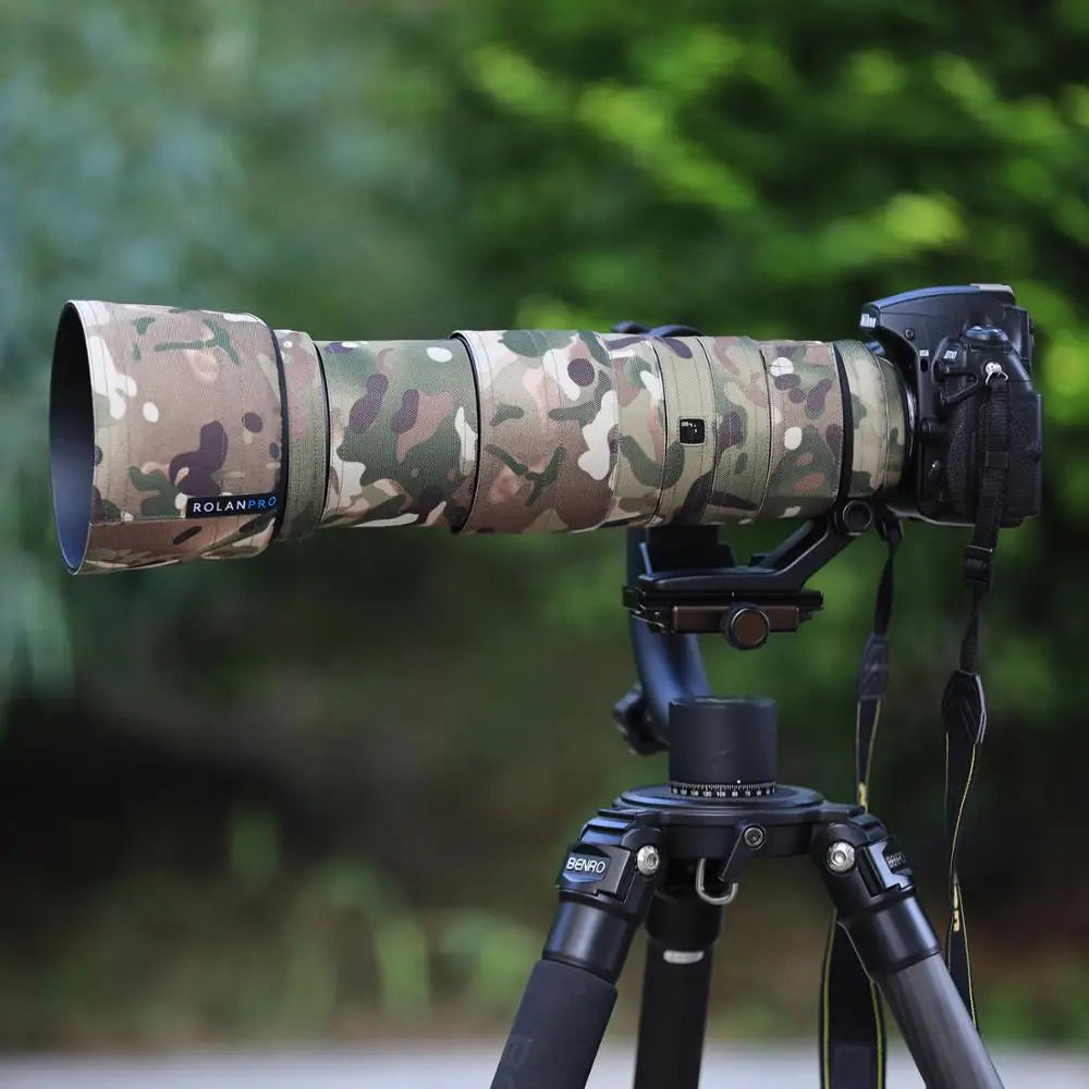 ROLANPRO Camera Lens Coat Camouflage Rain Cover For Nikon AF-S 200-500mm F5.6E ED VR Protective Case Guns Sleeve Lens's Hood Cap