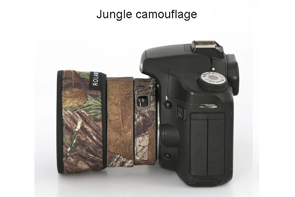 ROLANPRO Lens Coat for Canon EF 50mm f1.4 USM Camouflage Rain Cover Lens Sleeve Guns Case Photography Clothing