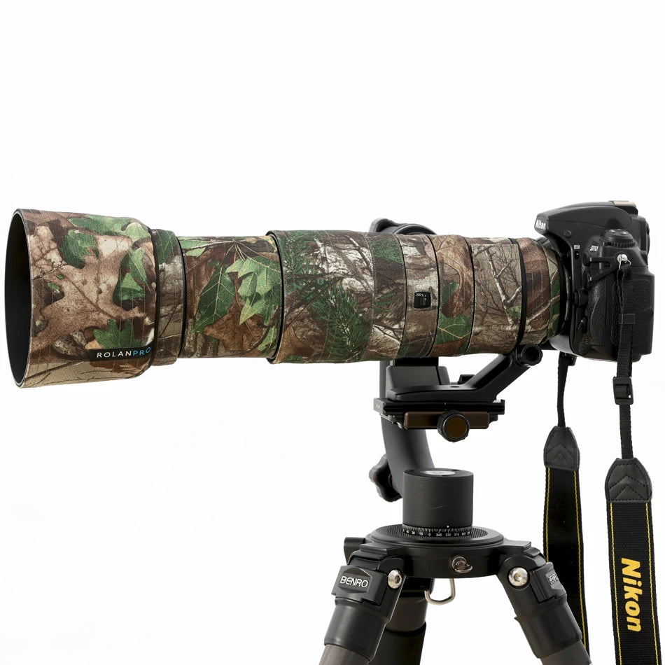 ROLANPRO Camera Lens Coat Camouflage Rain Cover For Nikon AF-S 200-500mm F5.6E ED VR Protective Case Guns Sleeve Lens's Hood Cap