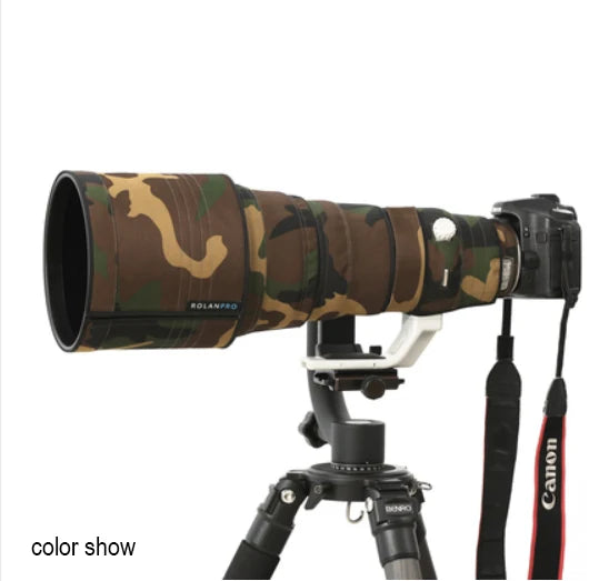 ROLANPRO Lens Camouflage Coat for Canon EF 400mm f/4 DO IS USM Lens Clothing Rain Cover Lens SLR Guns Case Sleeve