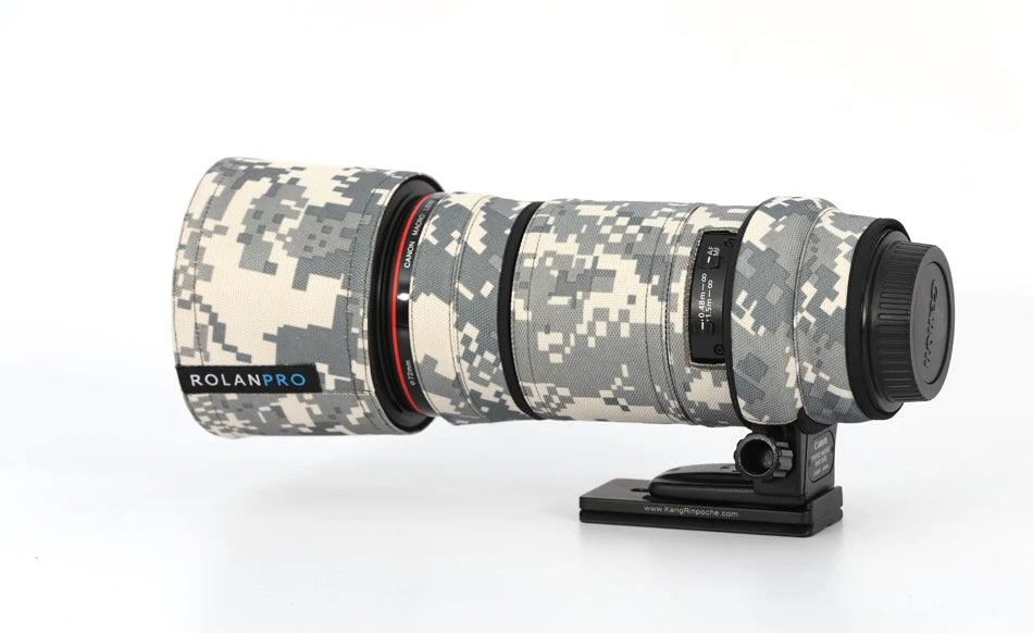 ROLANPRO Lens Coat for Canon EF 180mm f3.5L USM Camouflage Rain Cover Lens Sleeve Guns Case Photography Clothing