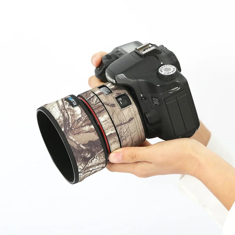 ROLANPRO Lens Coat for Canon EF 50mm f1.2L USM Camouflage Rain Cover Lens Protective Sleeve Guns Case Photography Clothing
