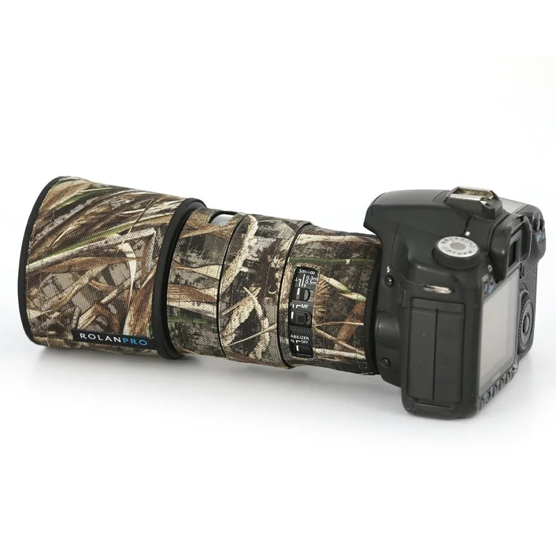 ROLANPRO Lens Cover for Canon EF 100mm f2.8L IS USM Camouflage Rain Cover Lens Sleeve Guns Case Photography Clothing
