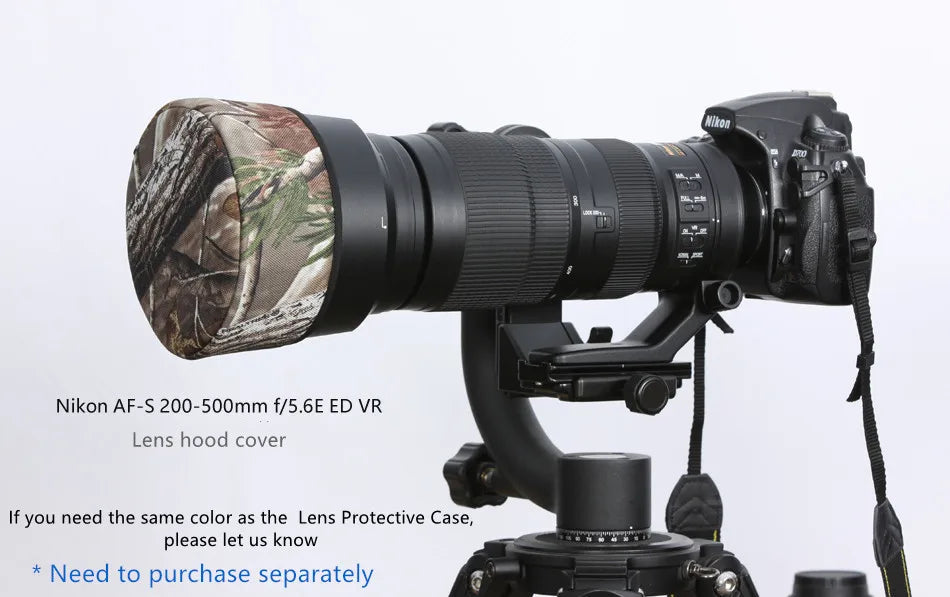 ROLANPRO Camera Lens Coat Camouflage Rain Cover For Nikon AF-S 200-500mm F5.6E ED VR Protective Case Guns Sleeve Lens's Hood Cap