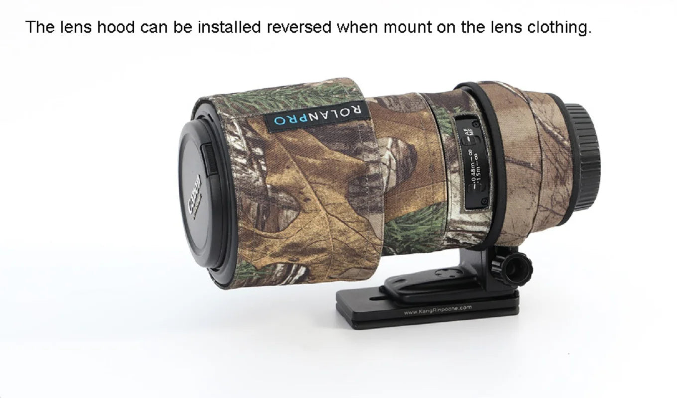 ROLANPRO Lens Coat for Canon EF 180mm f3.5L USM Camouflage Rain Cover Lens Sleeve Guns Case Photography Clothing