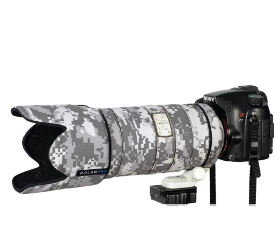 ROLANPRO Lens Camouflage Coat Rain Cover for Sony SONY 70-400mm F/4-5.6 G SSM II Lens Protective Case For Sony SLR camera Lens