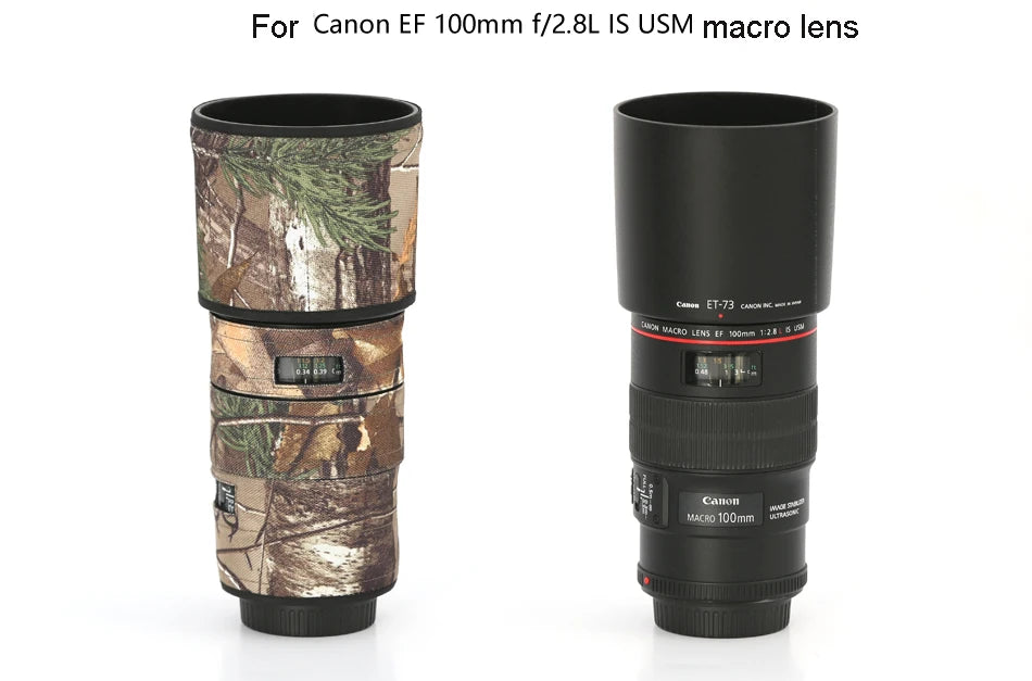 ROLANPRO Lens Cover for Canon EF 100mm f2.8L IS USM Camouflage Rain Cover Lens Sleeve Guns Case Photography Clothing