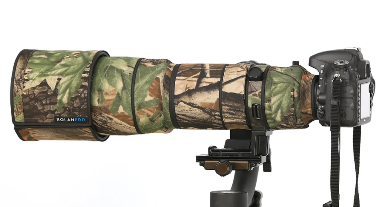 ROLANPRO Waterproof Lens Coat for Nikkor Nikon AF-S VR 200-400mm f/4G ED VR Camouflage Lens Cover Lens Protective Sleeve Case