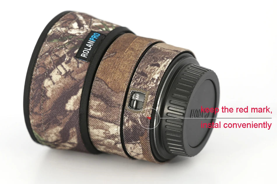 ROLANPRO Lens Coat for Canon EF 50mm f1.4 USM Camouflage Rain Cover Lens Sleeve Guns Case Photography Clothing