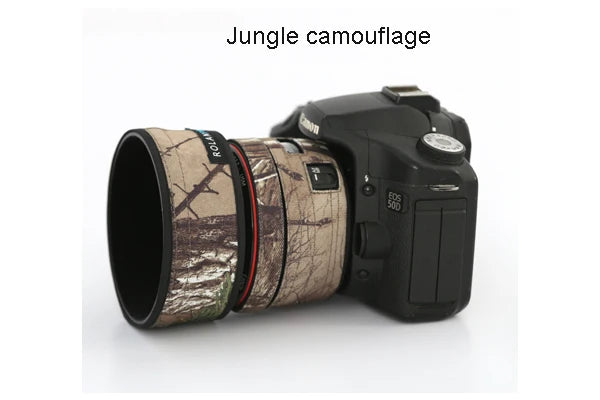 ROLANPRO Lens Coat for Canon EF 50mm f1.2L USM Camouflage Rain Cover Lens Protective Sleeve Guns Case Photography Clothing