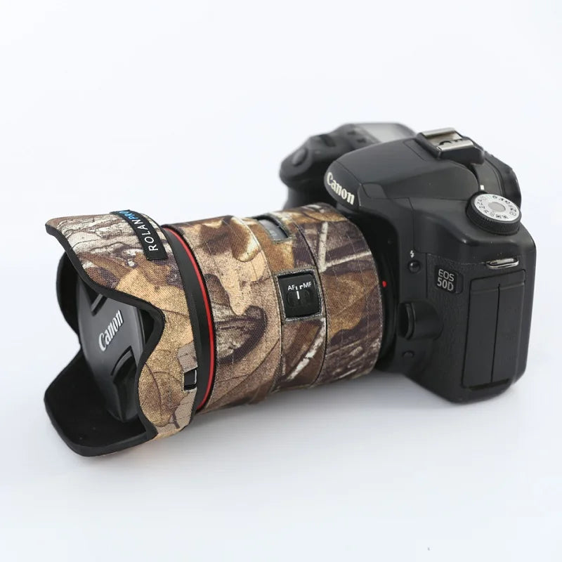ROLANPRO Lens Coat for Canon EF 24-70mm F/2.8L II USM Camouflage Rain Cover Lens Protective Sleeve Guns Cloth Photography Case