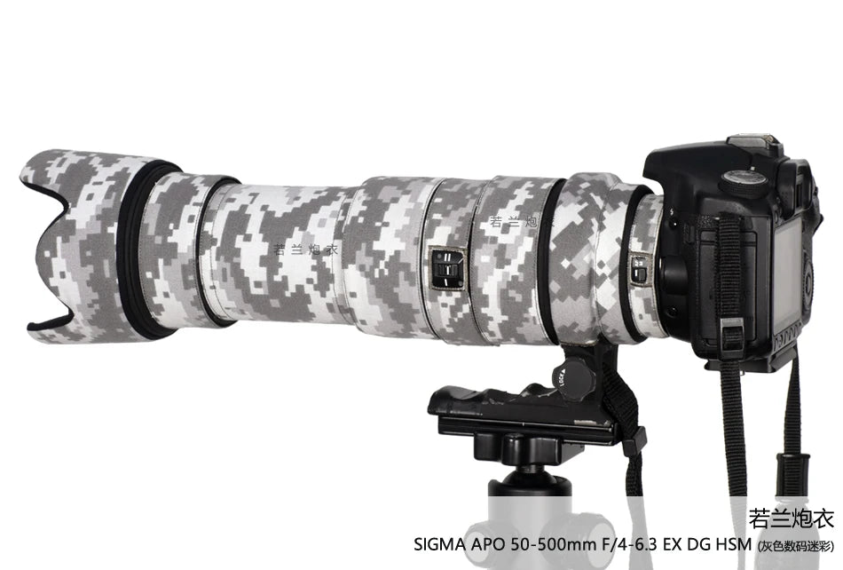 ROLANPRO Lens Camouflage Coat for Sigma APO 50-500mm F/4-6.3 EX DG HSM Lens Protective Sleeve Guns Case Cover Foto Bag