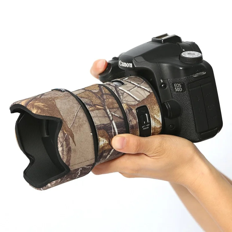 ROLANPRO Lens Coat for SIGMA 50mm F1.4 DG ART Camouflage Rain Cover Lens Protective Sleeve Guns Case Photography Clothing
