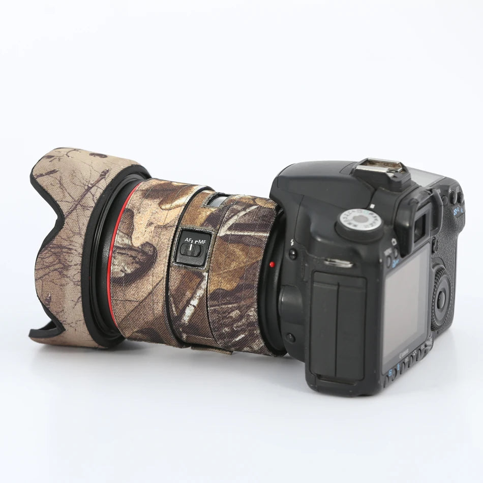 ROLANPRO Lens Coat for Canon EF 24-70mm F/2.8L II USM Camouflage Rain Cover Lens Protective Sleeve Guns Cloth Photography Case