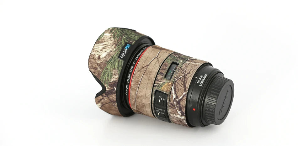 ROLANPRO Lens Coat for Canon EF 24-105mm f4L IS USM Camouflage Rain Cover Lens Protective Sleeve Guns Case Photography Clothing