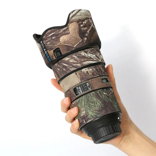 ROLANPRO Lens Coat for Nikon AFS 24-70mm F/2.8E ED VR Camouflage Cover Lens Protective Sleeve Guns Clothing Photography Case