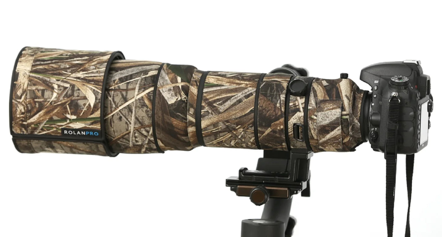 ROLANPRO Waterproof Lens Coat for Nikkor Nikon AF-S VR 200-400mm f/4G ED VR Camouflage Lens Cover Lens Protective Sleeve Case