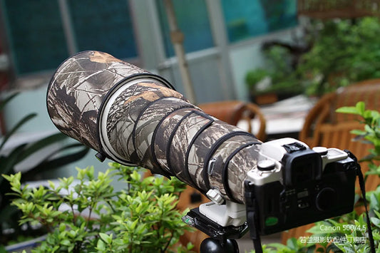 ROLANPRO Lens Camouflage Coat Rain Cover for Canon EF 500mm F/4.5 L USM Lens Protective Sleeve Case Guns Protector DSLR Outdoor