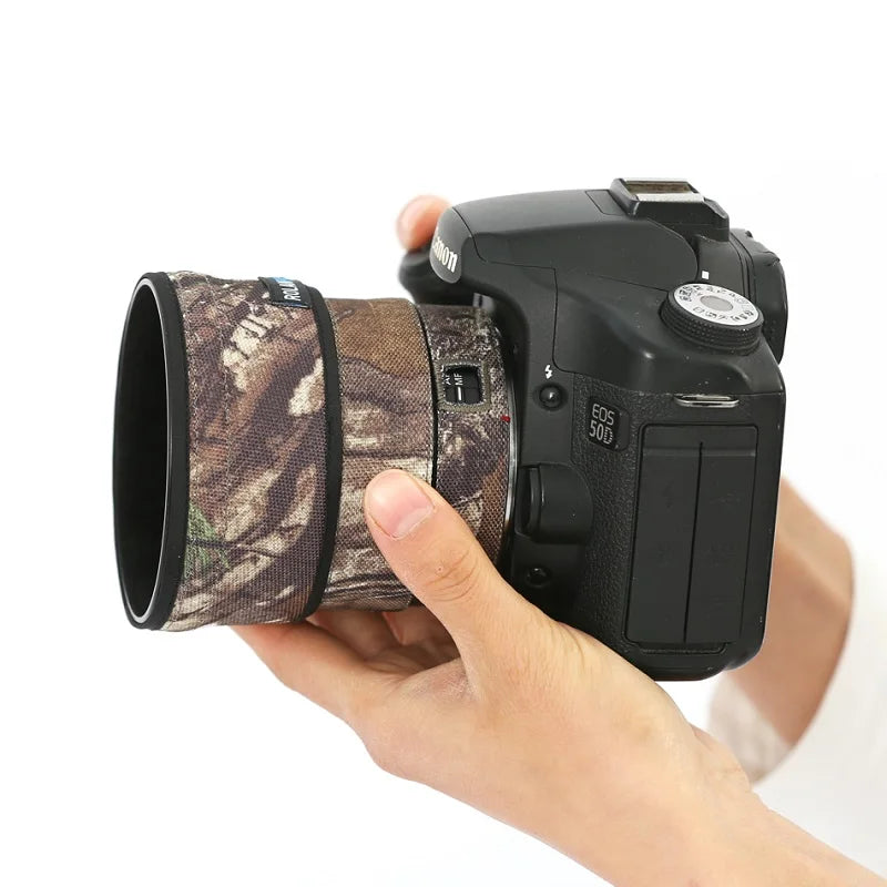 ROLANPRO Lens Coat for Canon EF 50mm f1.4 USM Camouflage Rain Cover Lens Sleeve Guns Case Photography Clothing