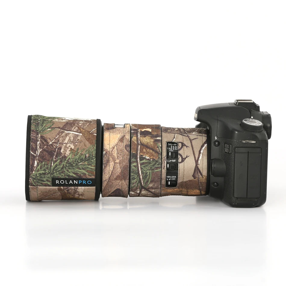 ROLANPRO Lens Cover for Canon EF 100mm f2.8L IS USM Camouflage Rain Cover Lens Sleeve Guns Case Photography Clothing