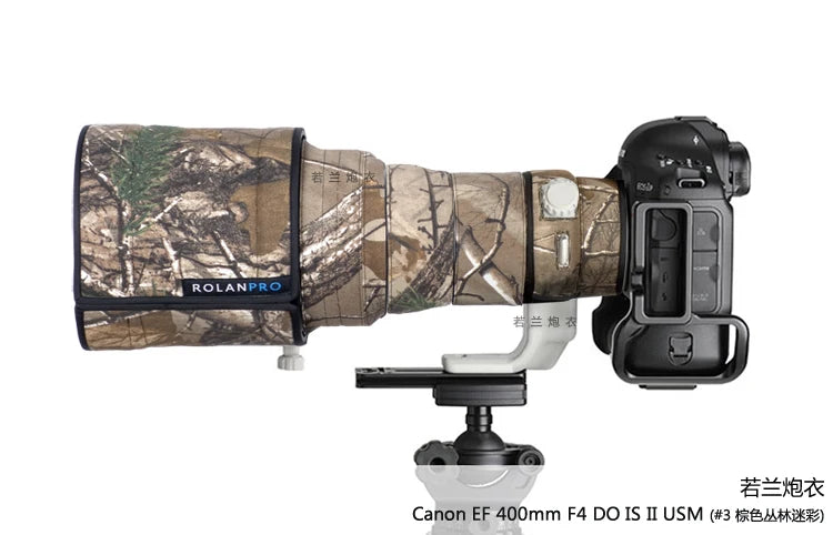 ROLANPRO Waterproof Lens Coat for Canon EF 400mm F4 DO IS II USM Camouflage Lens Cover Lens Protictive Sleeve Guns Case