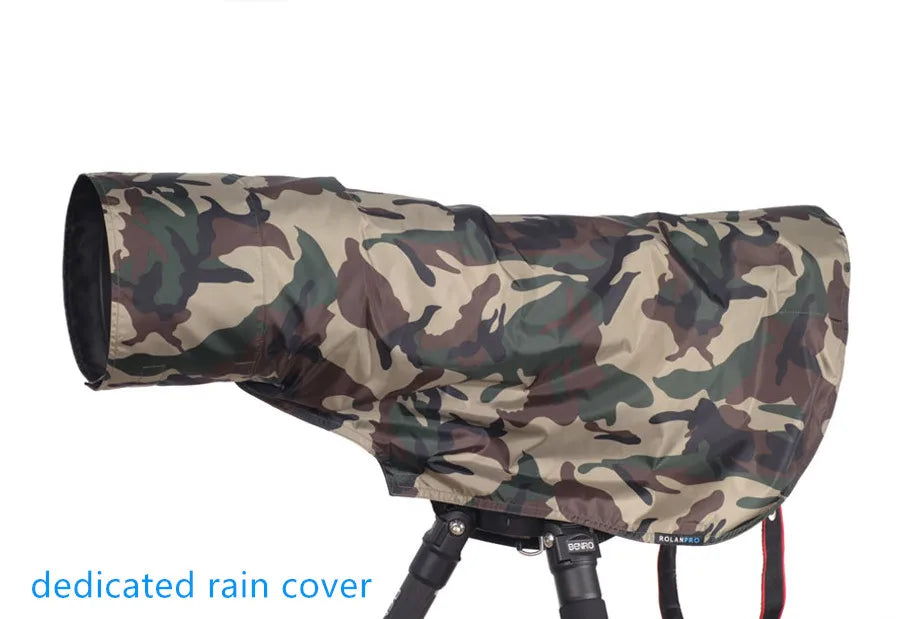 ROLANPRO Camera Lens Coat Camouflage Rain Cover For Nikon AF-S 200-500mm F5.6E ED VR Protective Case Guns Sleeve Lens's Hood Cap