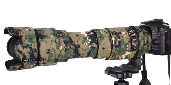 ROLANPRO Lens Camouflage Coat for Sigma APO 50-500mm F/4.5-6.3 DG OS HSM Lens Protective Sleeve Guns Case Lens Cover Foto DSLR