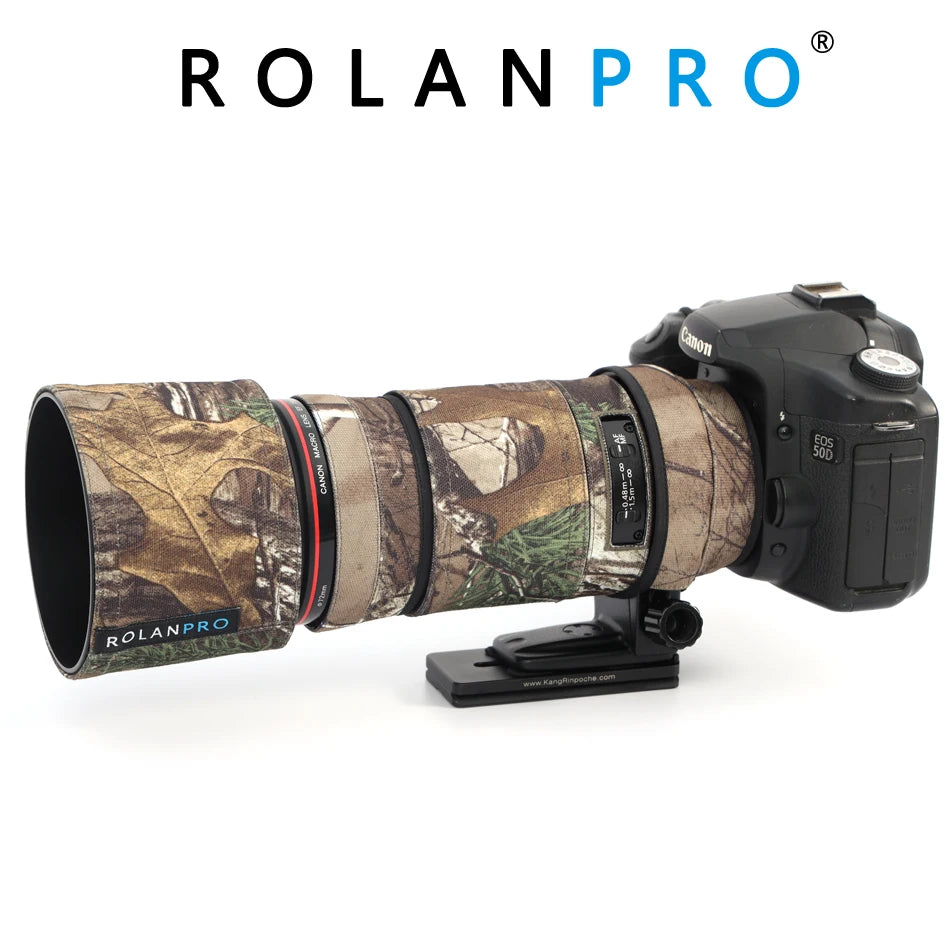ROLANPRO Lens Coat for Canon EF 180mm f3.5L USM Camouflage Rain Cover Lens Sleeve Guns Case Photography Clothing