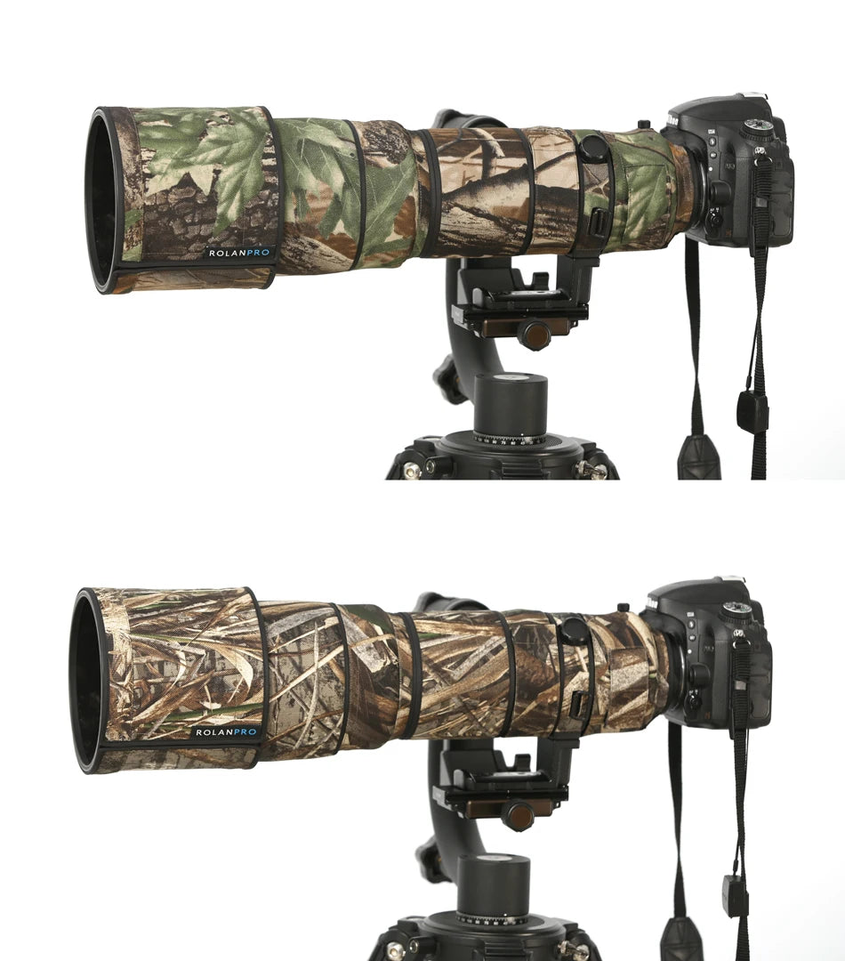 ROLANPRO Waterproof Lens Coat for Nikkor Nikon AF-S VR 200-400mm f/4G ED VR Camouflage Lens Cover Lens Protective Sleeve Case