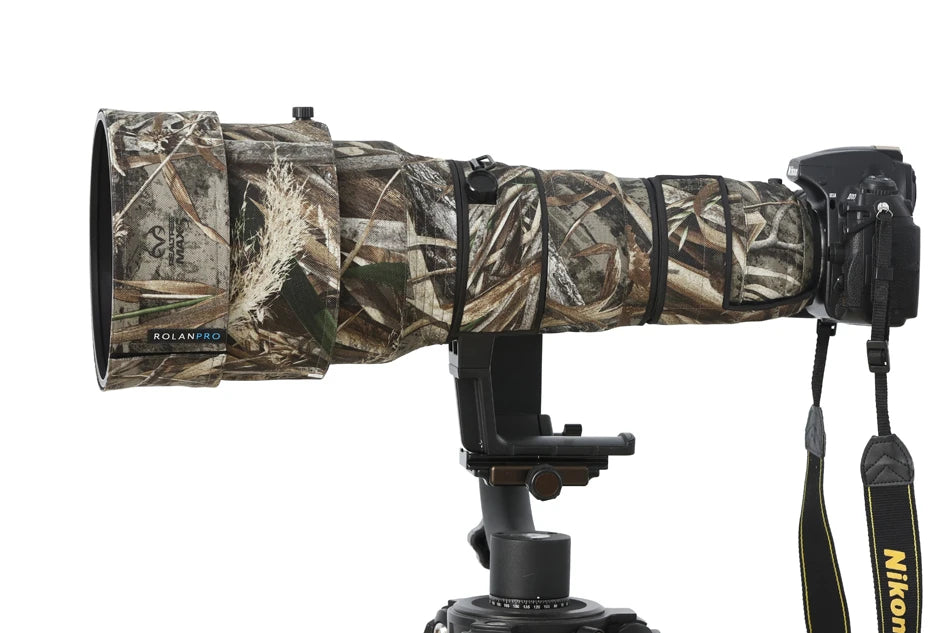 ROLANPRO Lens Camouflage Camera Coat Rain Cover for Nikon AF-S 400mm F2.8G ED VR Lens Protective Case Guns Sleeve