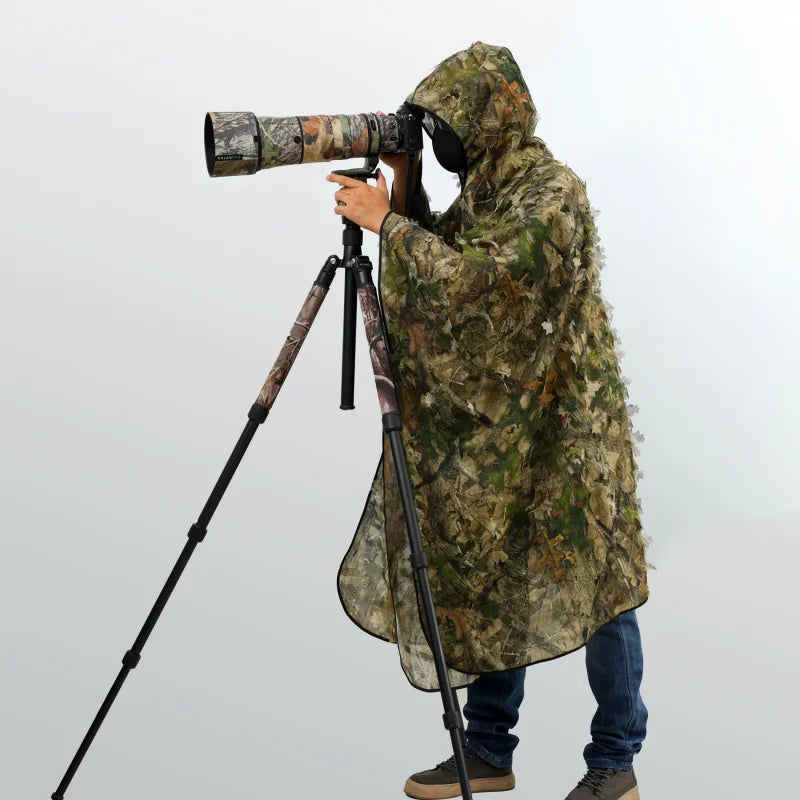 ROLANPRO Men Women Kids Outdoor Ghillie Suit Camouflage Clothes Jungle Suit Photography Sniper Birdwatching Tactical Gear Cape