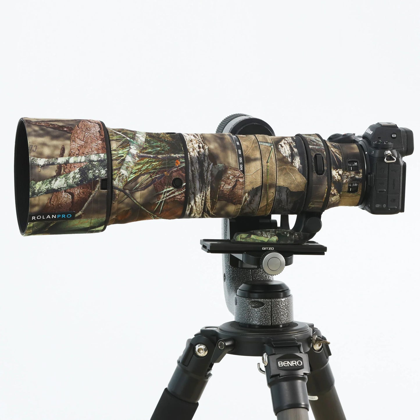 ROLANPRO Waterproof Lens Camouflage Coat for Nikon Z 180-600mm F/5.6-6.3 VR Lens Protective Cover Nikon Z 180 600 Guns Case