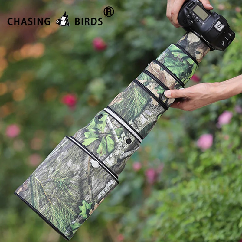 CHASING BIRDS camouflage lens coat for CANON EF 600 mm F4 L IS II USM elastic waterproof and rainproof lens protective cover