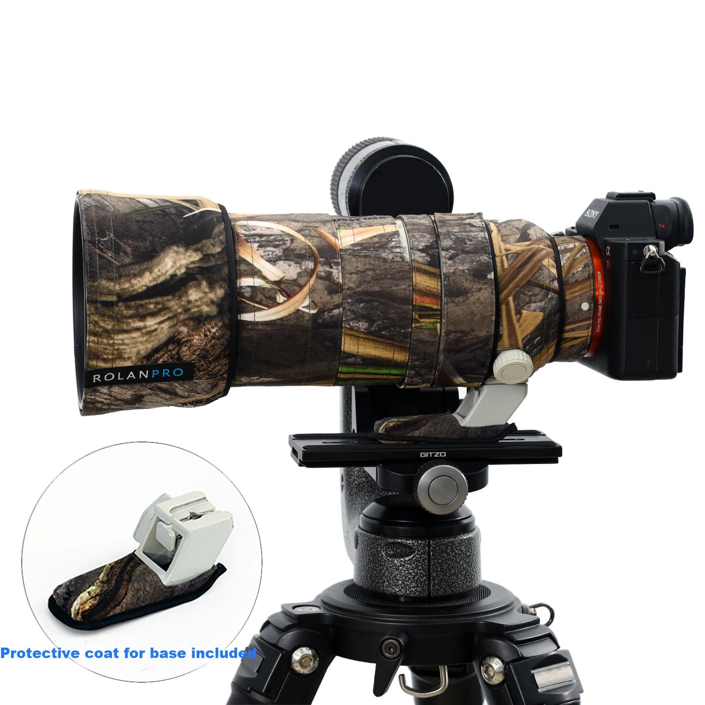 ROLANPRO Waterproof Lens Coat for Sony FE 70-200mm F/2.8 GM OSS II Camouflage SEL70200GM2 Lens Protective Case Guns Cover