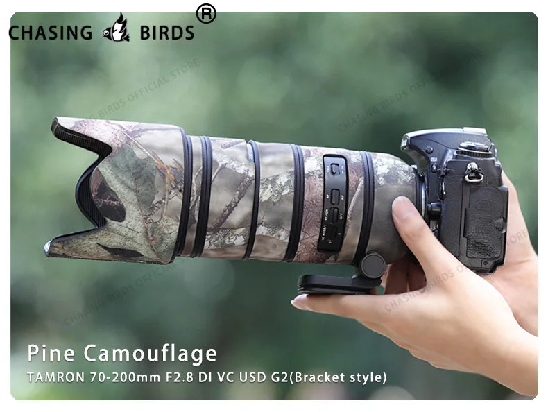CHASING BIRDS camouflage lens coat for TAMRON SP 70 200 F2.8 G2 waterproof and rainproof lens protective cover tamron 70-200mm