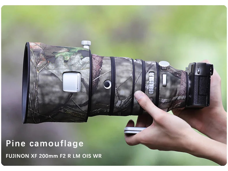CHASING BIRDS camouflage lens coat for Fuji XF 200 F2 R waterproof and rainproof lens protective cover fujifilm xf 200 lens camo
