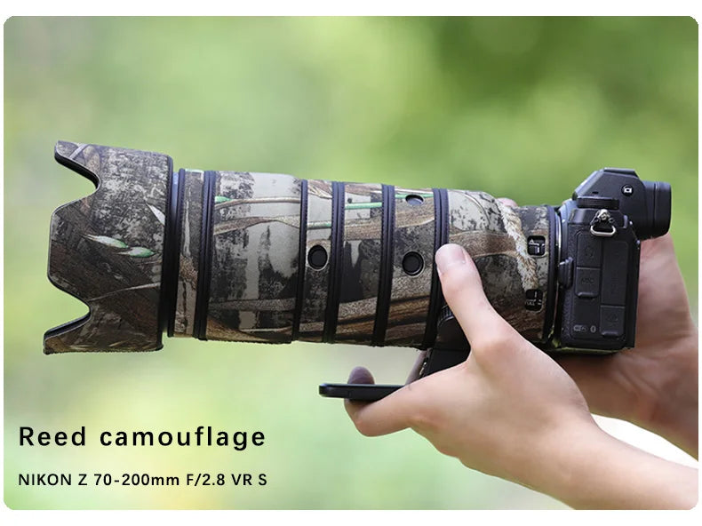 CHASING BIRDS camouflage lens coat for NIKON Z 70-200mm F2.8 VR S waterproof and rainproof protective cover z 70200 lens cover