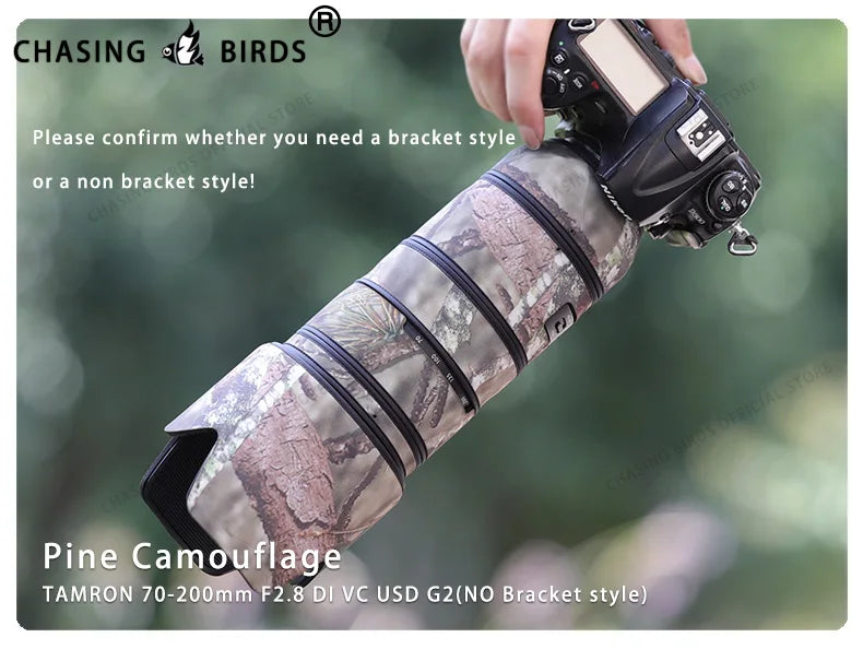 CHASING BIRDS camouflage lens coat for TAMRON SP 70 200 F2.8 G2 waterproof and rainproof lens protective cover tamron 70-200mm