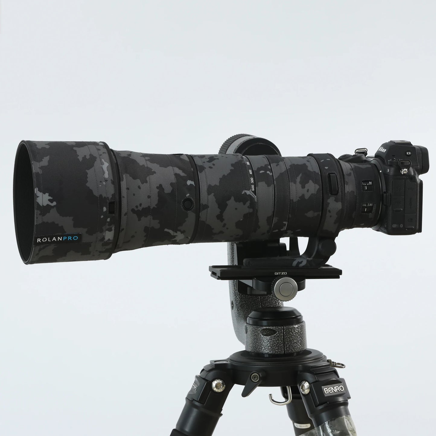 ROLANPRO Waterproof Lens Camouflage Coat for Nikon Z 180-600mm F/5.6-6.3 VR Lens Protective Cover Nikon Z 180 600 Guns Case