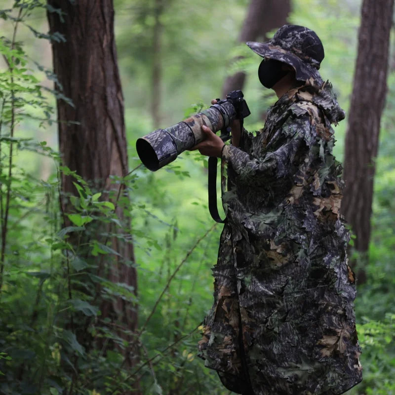 ROLANPRO Cloak dress Hunting clothes New 3D maple leaf Bionic Photography sniper birdwatch airsoft Camouflage Clothing jacket