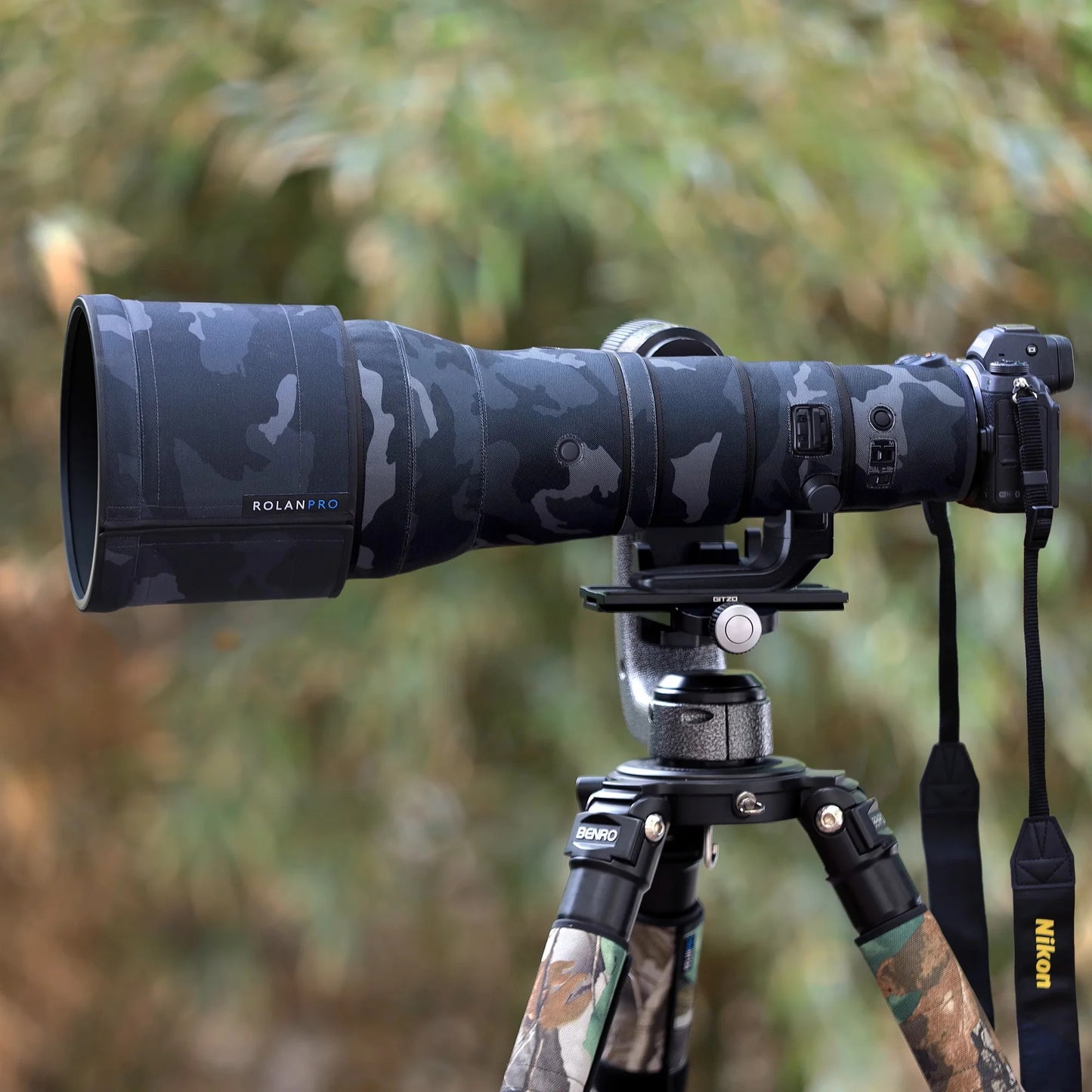 ROLANPRO Waterproof Camouflage Lens Coat for Nikon Z 800mm F/6.3 VR S Protective Sleeve Nikon Z800mm f6.3 Cover Guns Case