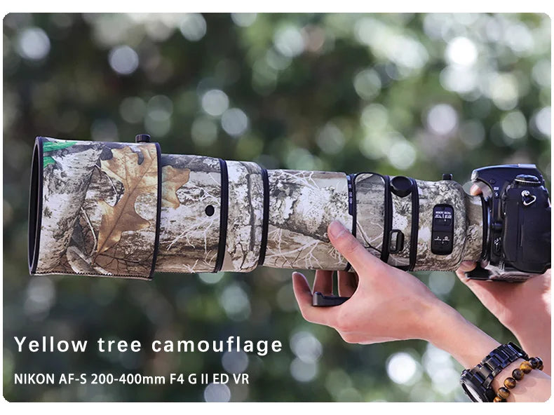 Chasing birds camouflage lens coat for NIKON AFS 200 400 F4 G II ED VR waterproof and rainproof lens protective cover lens cover