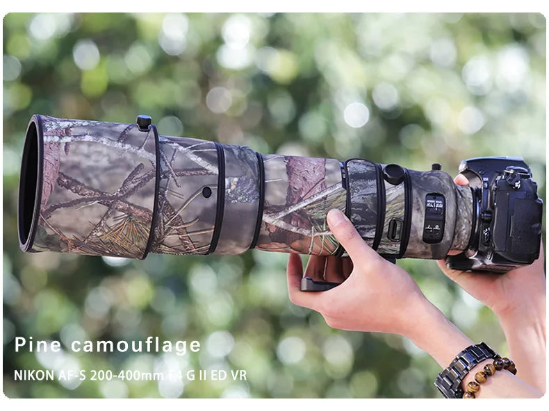 Chasing birds camouflage lens coat for NIKON AFS 200 400 F4 G II ED VR waterproof and rainproof lens protective cover lens cover