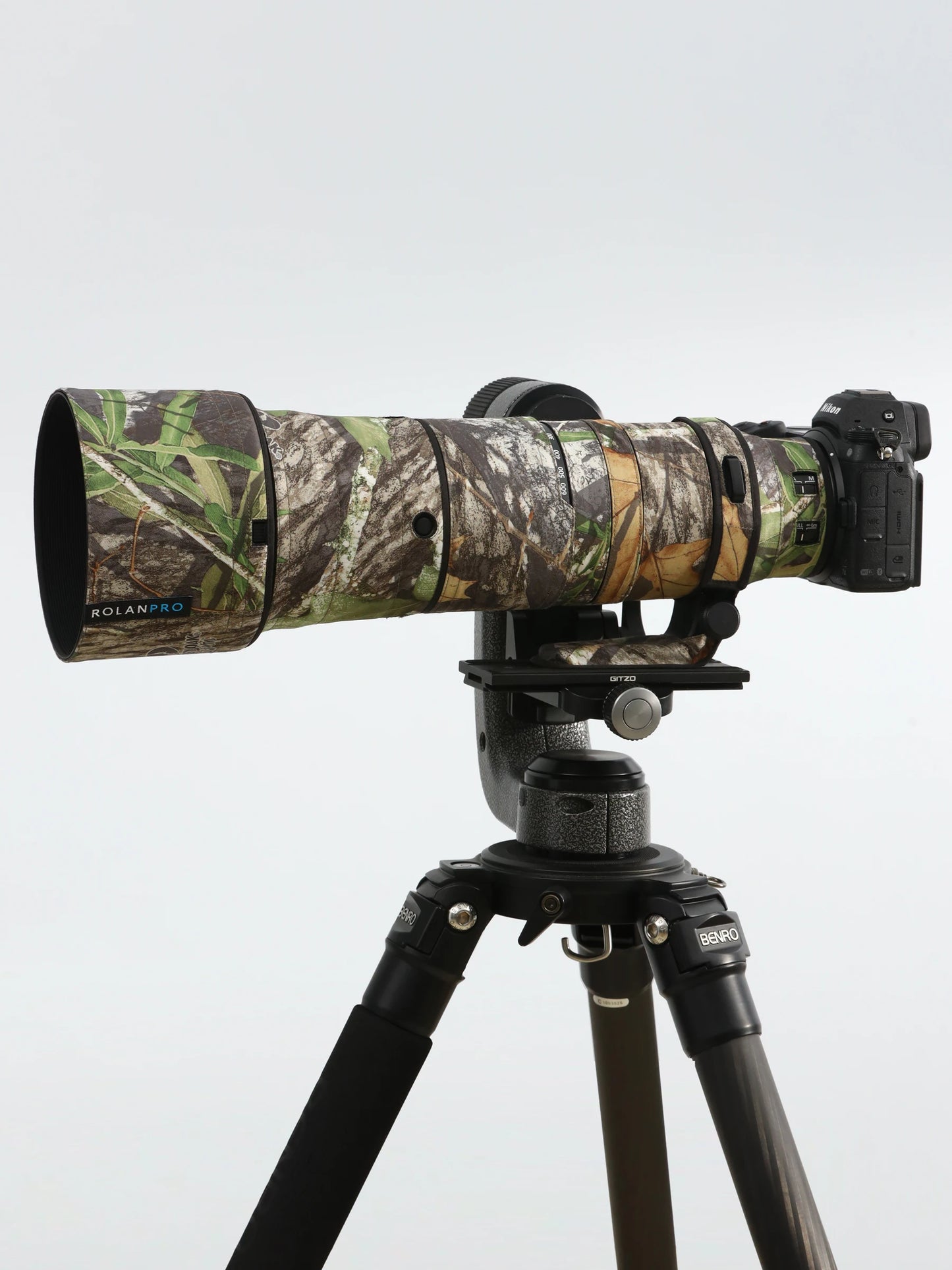 ROLANPRO Waterproof Lens Camouflage Coat for Nikon Z 180-600mm F/5.6-6.3 VR Lens Protective Cover Nikon Z 180 600 Guns Case