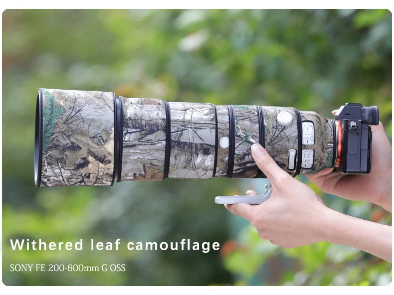 CHASING BIRDS camouflage lens coat for Sony 200-600 mm GM OSS waterproof and rainproof lens protective cover SEL 200600 lens bag